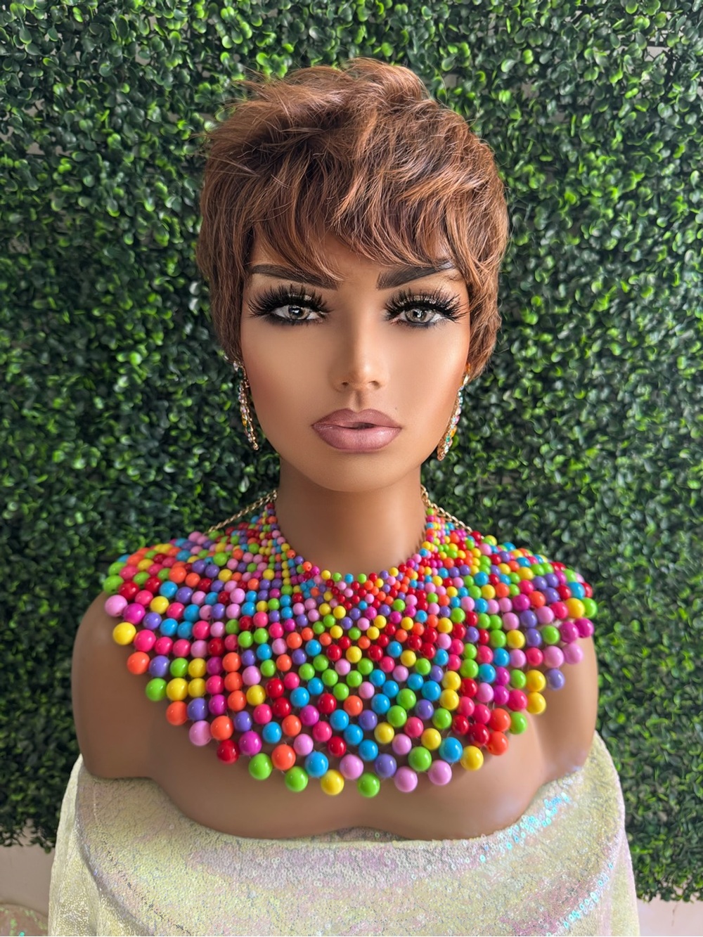 Brown Pixie wig